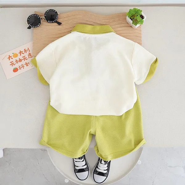 Cream_Trendy_&_Comfortable_Bear_Shorts_Set_For_Boys