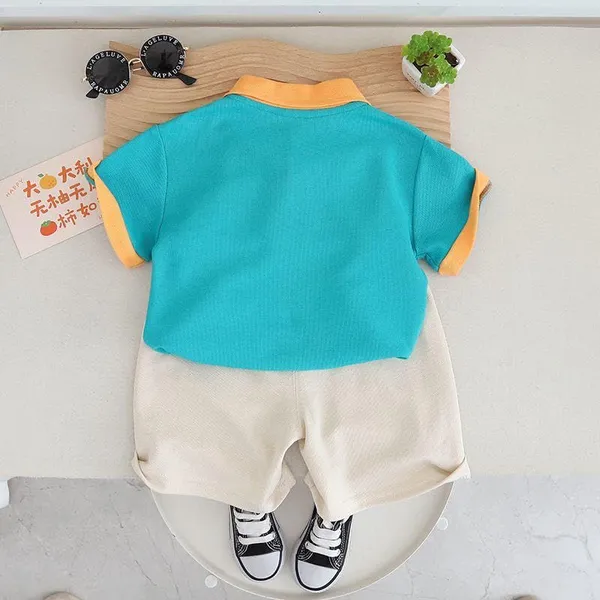 Sea_Green_Trendy_&_Comfortable_Bear_Shorts_Set_For_Boys