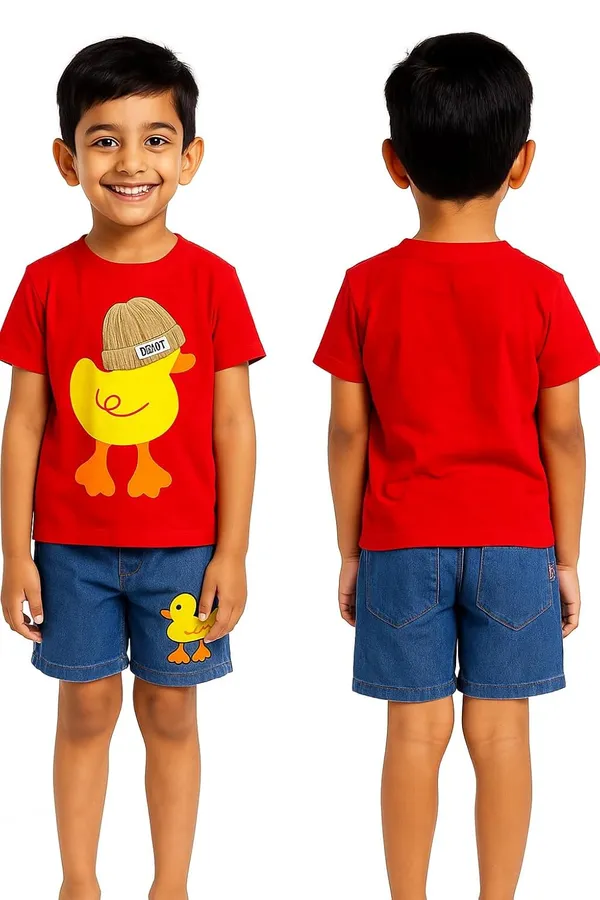 Red_Trendy_&_Comfortable_Smiley_T-Shirt_Denim_Set_For_Boys