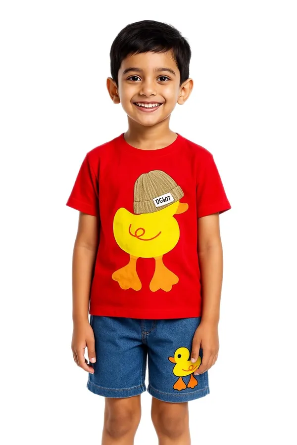 Red_Trendy_&_Comfortable_Smiley_T-Shirt_Denim_Set_For_Boys