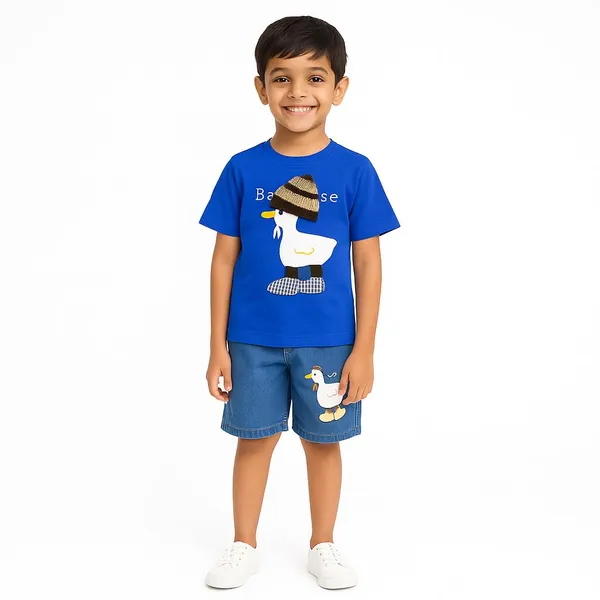Blue_Trendy_&_Comfortable_Ducking_T_Shirt_Shorts_Set_For_Boys