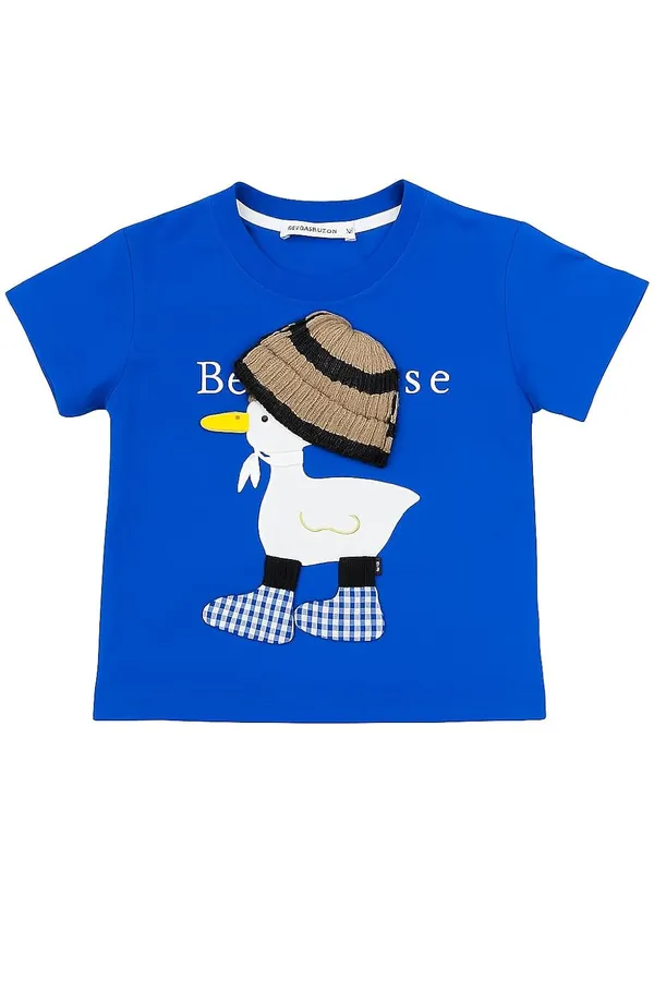 Blue_Trendy_&_Comfortable_Ducking_T_Shirt_Shorts_Set_For_Boys