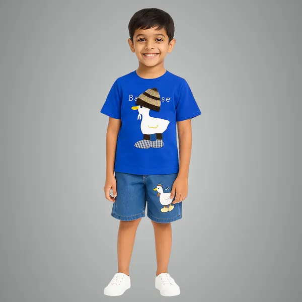Blue_Trendy_&_Comfortable_Ducking_T_Shirt_Shorts_Set_For_Boys