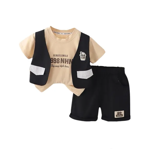 Black_Printed_Cotton_T-Shirt_&_Jacket_With_Shorts_For_Baby_Boys
