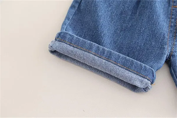 White_Trendy_&_Comfortable_T-Shirt_Denim_Shorts_For_Boys