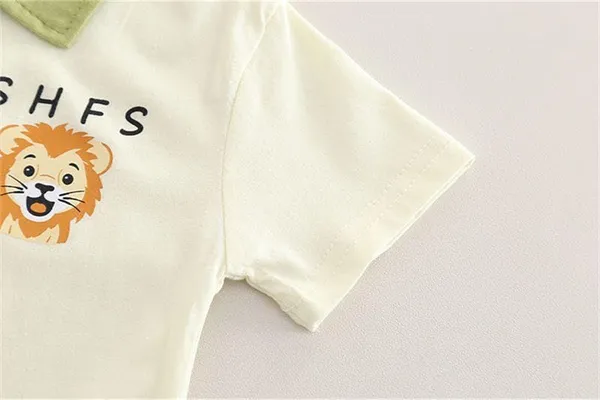 Green_Trendy_&_Comfortable_Lion_T-Shirt_Set_For_Boys