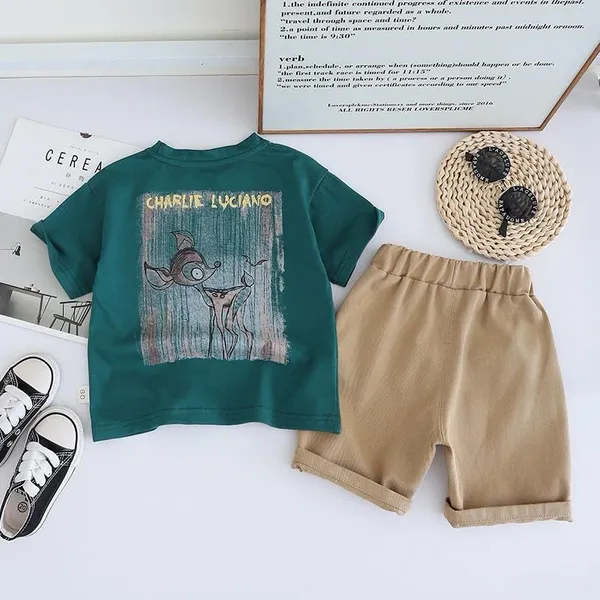 Green_Printed_Cotton_T-Shirt_With_Shorts_For_Baby_Boys