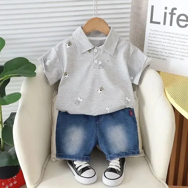 Grey_Trendy_&_Comfortable_Little_Bear_Shorts_Set_For_Boys