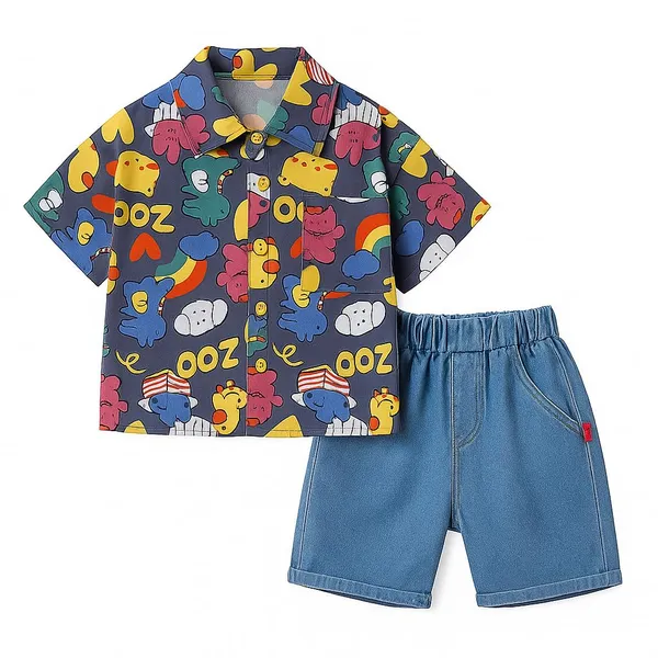 Grey_Trendy_&_Comfortable_Zoo_Shorts_Set_For_Boys
