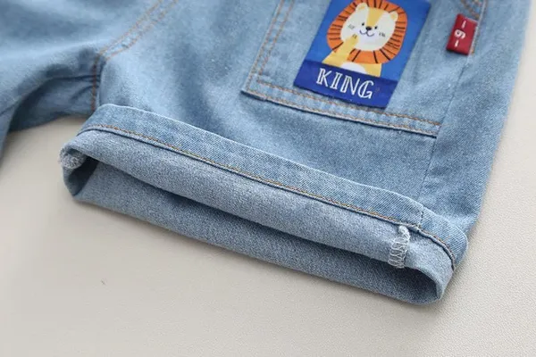 Blue_Trendy_&_Comfortable_Jigsaw_Denim_Shorts_Set_For_Boys