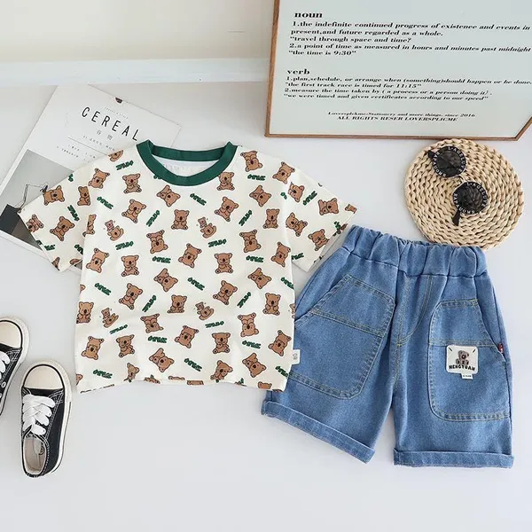 Cream_Trendy_&_Comfortable_Teddy_Bear_Denim_Shorts_For_Boys