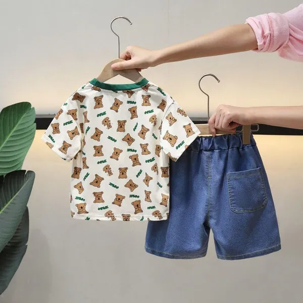Cream_Trendy_&_Comfortable_Teddy_Bear_Denim_Shorts_For_Boys