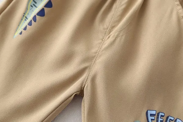 Cream_Trendy_&_Comfortable_Dinosaur_Shorts_Set_For_Boys