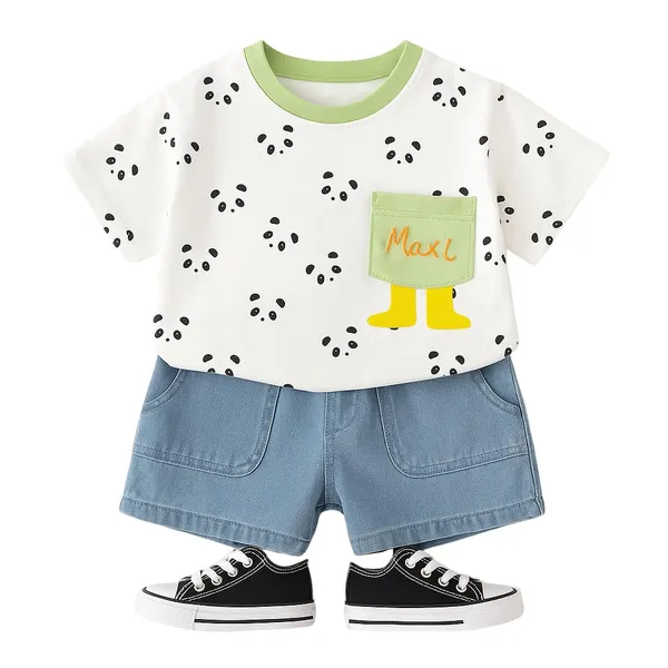Cream_Trendy_&_Comfortable_Bear_Denim_Shorts_For_Boys