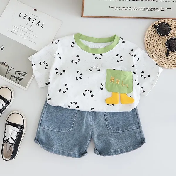Cream_Trendy_&_Comfortable_Bear_Denim_Shorts_For_Boys