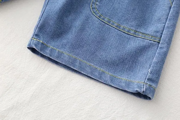 Green_Trendy_&_Comfortable_Dinosaur_Denim_Short_Set_For_Boys