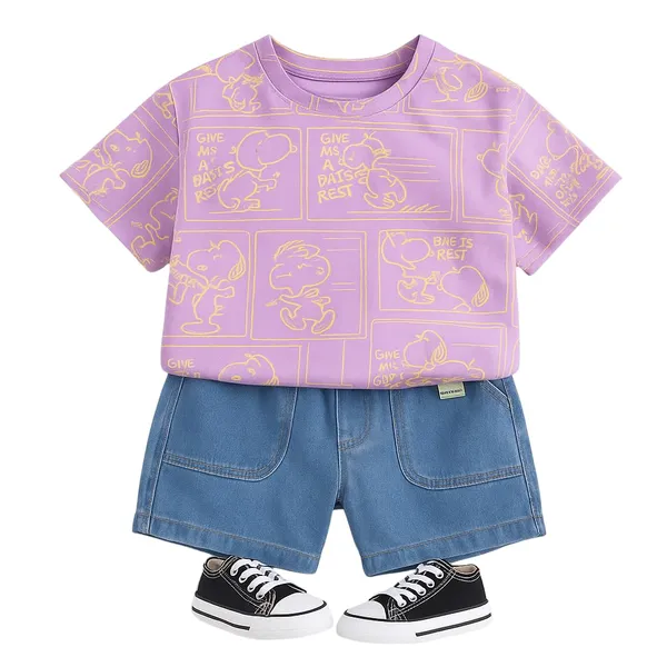 Lavender_Trendy_&_Comfortable_Dinosaur_Denim_Short_Set_For_Boys