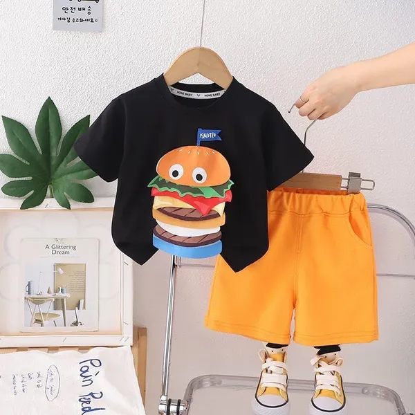 Black_Trendy_&_Comfortable_Hamburger_Short_Set_For_Boys