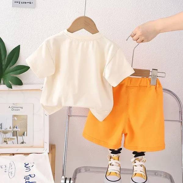 Cream_Trendy_&_Comfortable_Hamburger_Short_Set_For_Boys
