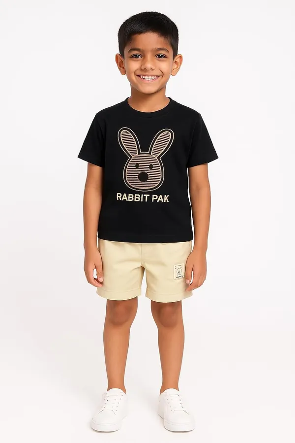 Black_Trendy_&_Comfortable_Rabbit_Shorts_Set_For_Boys
