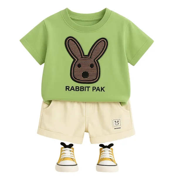 Green_Trendy_&_Comfortable_Rabbit_Shorts_Set_For_Boys