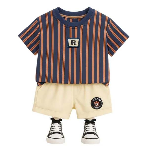 Blue_Trendy_&_Comfortable_Stripes_Shorts_Set_For_Boys