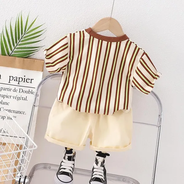 Cream_Trendy_&_Comfortable_Stripes_Shorts_Set_For_Boys