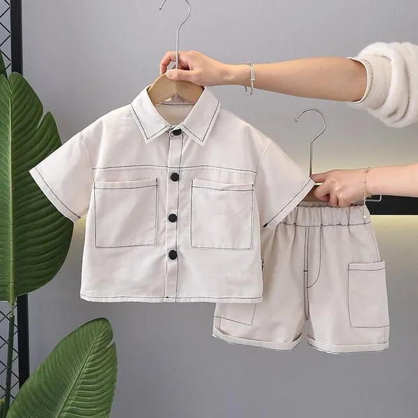 White_Trendy_&_Comfortable_Matching_Short_Set_For_Boys