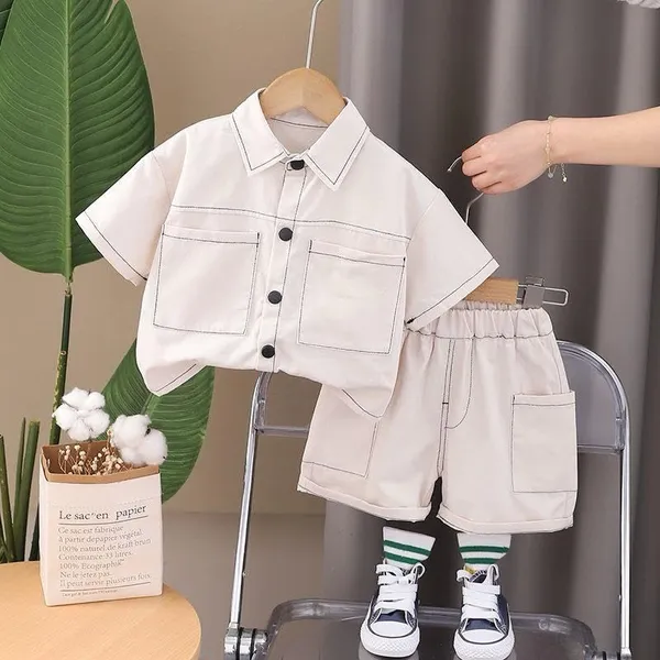 White_Trendy_&_Comfortable_Matching_Short_Set_For_Boys
