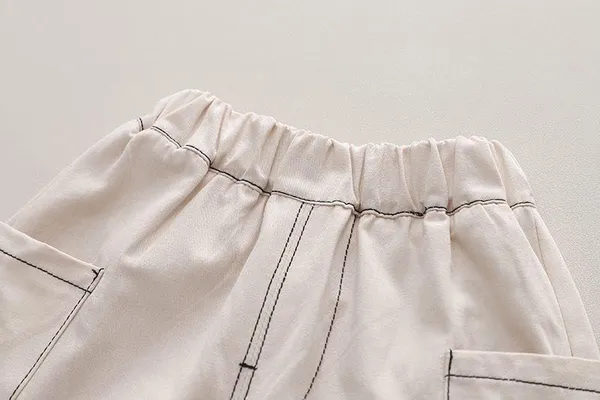 White_Trendy_&_Comfortable_Matching_Short_Set_For_Boys