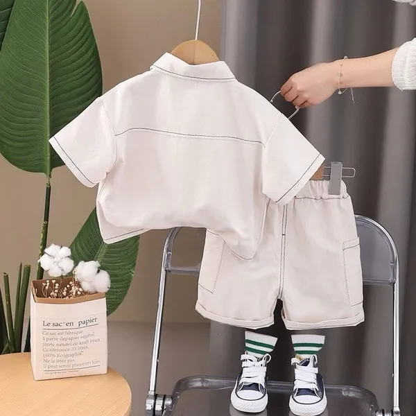 White_Trendy_&_Comfortable_Matching_Short_Set_For_Boys