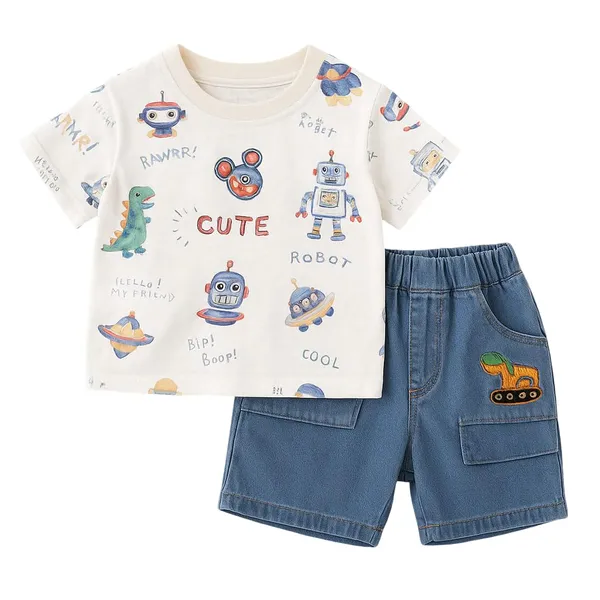Brown_Trendy_&_Comfortable_Zoo_Shorts_Set_For_Boys