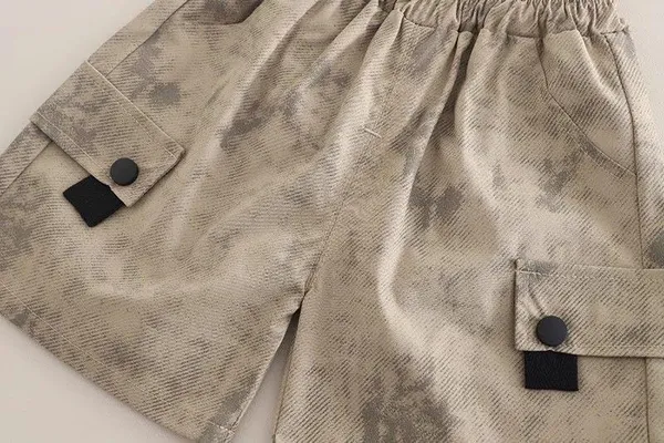 Cream_Trendy_&_Comfortable_Marble_Designed_T-Shirt_Shorts_Set_For_Boys