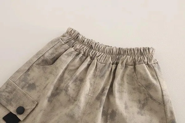 Cream_Trendy_&_Comfortable_Marble_Designed_T-Shirt_Shorts_Set_For_Boys