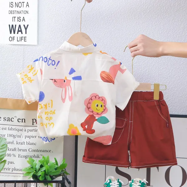 Red_Trendy_&_Comfortable_Abstract_Shirt_Set_For_Boys
