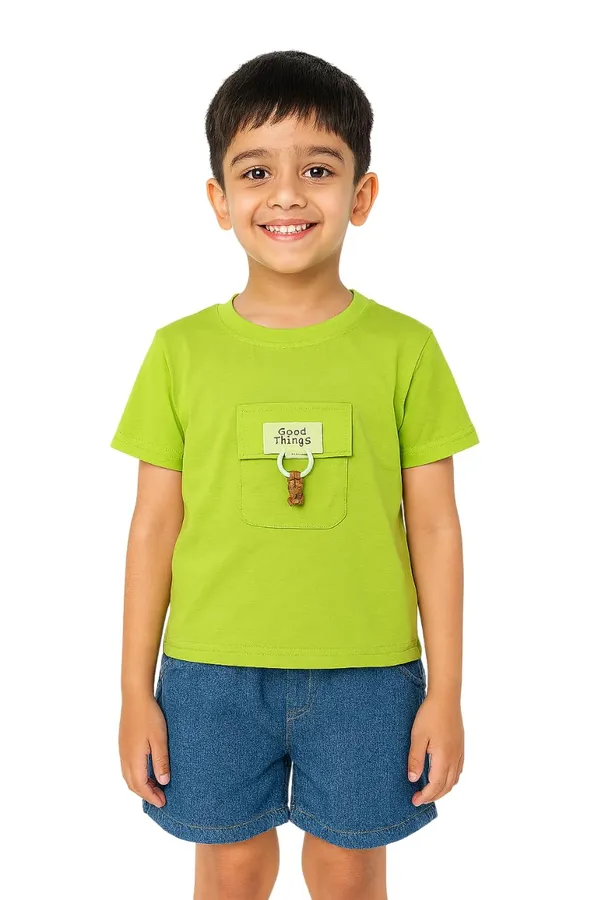Green_Trendy_&_Comfortable_Good_Things_T_Shirt_And_Shorts_Set_For_Boys