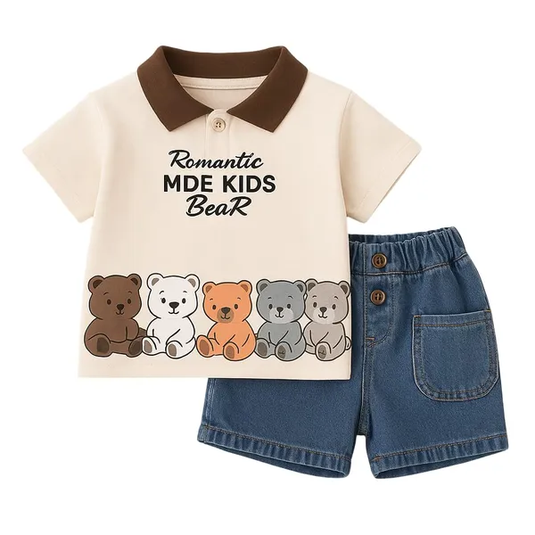 Cream_Trendy_&_Comfortable_Polo_T-Shirt_Denim_Set_For_Boys