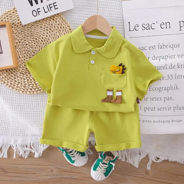 Green_Trendy_&_Comfortable_Polo_T-Shirt_Matching_Shorts_Set_For_Boys