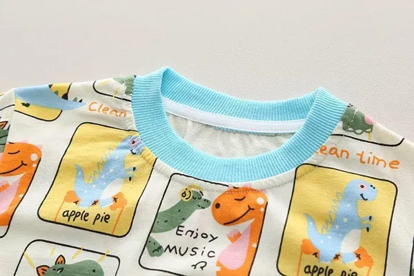 White_Trendy_&_Comfortable_Dinosaur_T-Shirt_Denim_Set_For_Boys