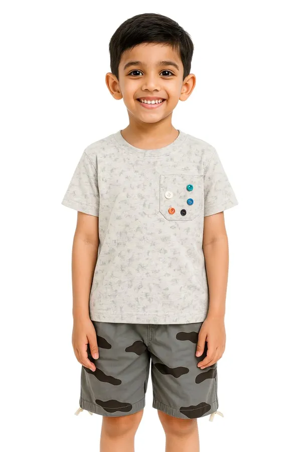 Grey_Trendy_&_Comfortable_Button_Pocket_Tee_&_Camo_Shorts_Set_For_Boys