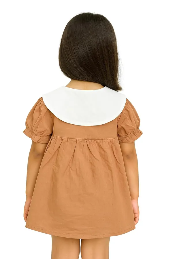 Light_Brown_Comfortable_Classic_Charm_Skirt_Set_For_Girls