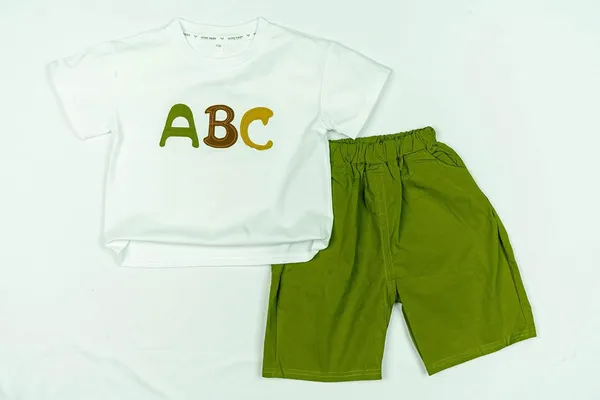 Green_Printed_Casual_Wear_Cotton_T-Shirt_&_Shorts_Set_For_Baby_Boys