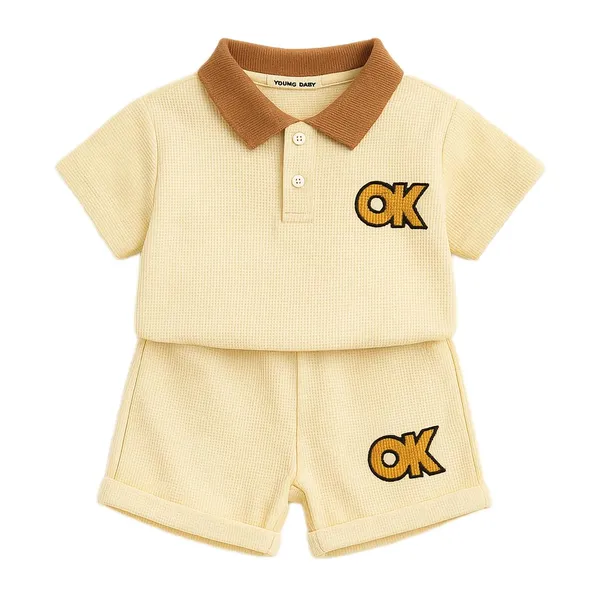 Beige_Trendy_&_Comfortable_Matching_T-Shirt_Short_Set_For_Boys