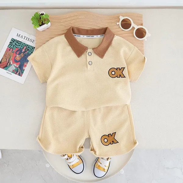Beige_Trendy_&_Comfortable_Matching_T-Shirt_Short_Set_For_Boys