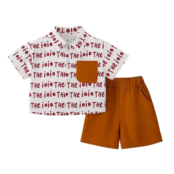 Red_Printed_Cotton_Shirt_With_Shorts_For_Baby_Boys