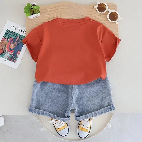 Orange_Trendy_&_Comfortable_100%_Cotton_Printed_T-Shirt_&_Shorts_Set_For_Baby_Boys