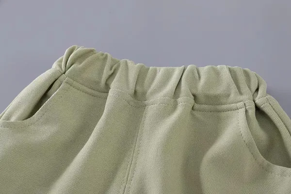 Green_Solid_Color_Casual_Wear_Cotton_T-Shirt_&_Shorts_Set_For_Baby_Boys