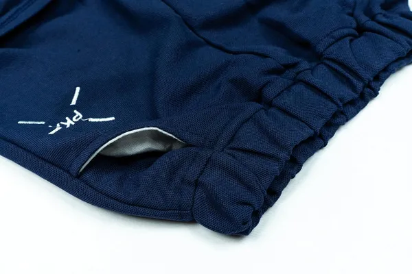 Navy_Blue_Solid_Color_Casual_Wear_Cotton_T-Shirt_&_Shorts_Set_For_Baby_Boys