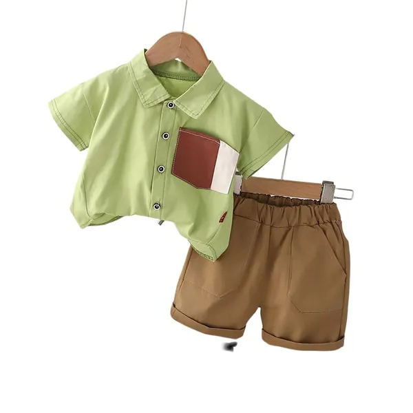 Green_Trendy_&_Comfortable_Cotton_Shirt_&_Shorts_Set_For_Baby_Boys
