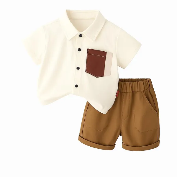 White_Trendy_&_Comfortable_Cotton_Shirt_&_Shorts_Set_For_Baby_Boys